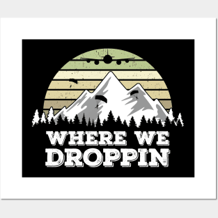 Where We Droppin, Vintage Gift Idea for Video Game Players Posters and Art